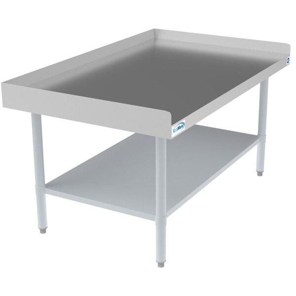 Koolmore 16 Gauge Stainless Steel Commercial Equipment Stand - 30 x 48 Heavy Duty Griddle Stand w/Undershelf - EQT-163048