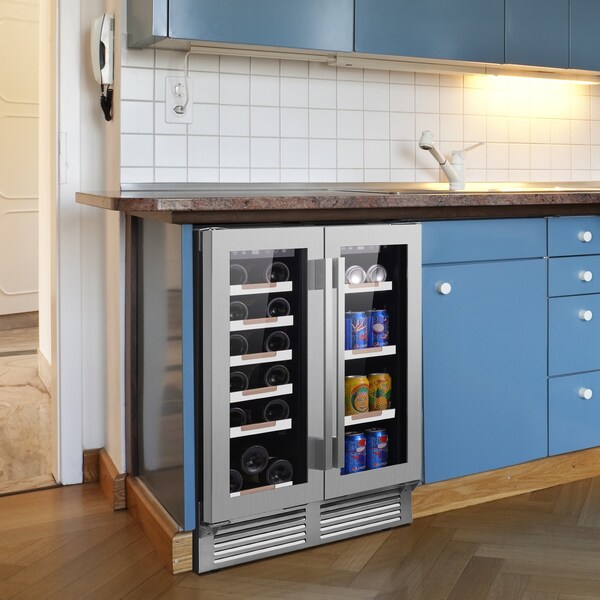 Avanti ELITE Side by Side Wine/Beverage Cooler, Stainless Steel - WBE1956Z3S
