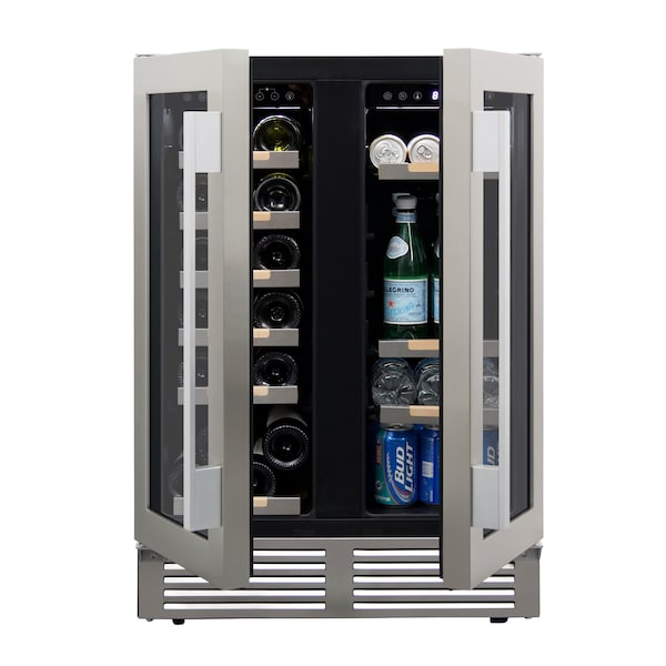 Avanti ELITE Side by Side Wine/Beverage Cooler, Stainless Steel - WBE1956Z3S