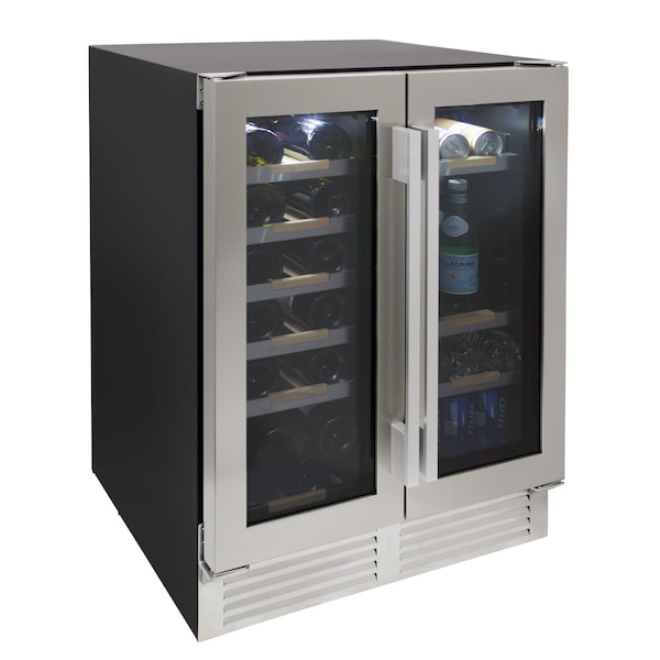 Avanti ELITE Side by Side Wine/Beverage Cooler, Stainless Steel - WBE1956Z3S