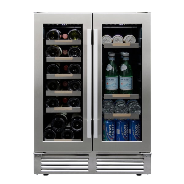 Avanti ELITE Side by Side Wine/Beverage Cooler, Stainless Steel - WBE1956Z3S