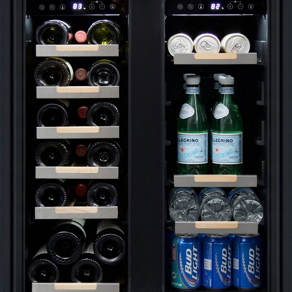 Avanti ELITE Side by Side Wine/Beverage Cooler, Stainless Steel - WBE1956Z3S