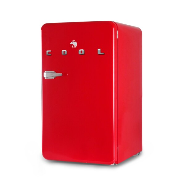 Commercial Cool 3.2 Cu. Ft. Refrigerator With Freezer, Retro Fridge, Red - CCRR32HR