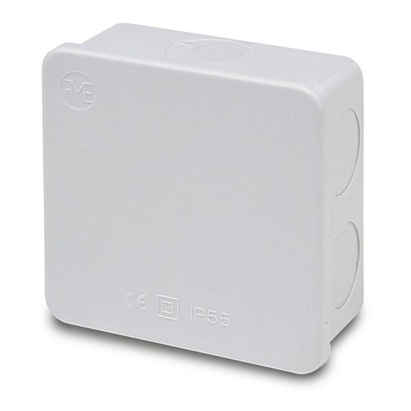 Famatel Usa Electrical Box, Junction Box, ABS, Punchouts, 3.15'' x 3.15'' x 1.42'' - 3062