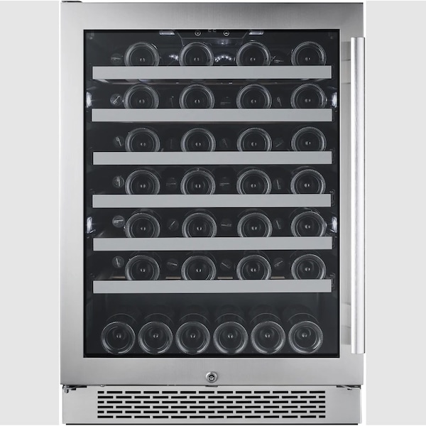 Avallon 24 Inch Wide 53 Bottle Capacity Single Zone Wine Cooler with Left Swing Door - AWC242SZLH