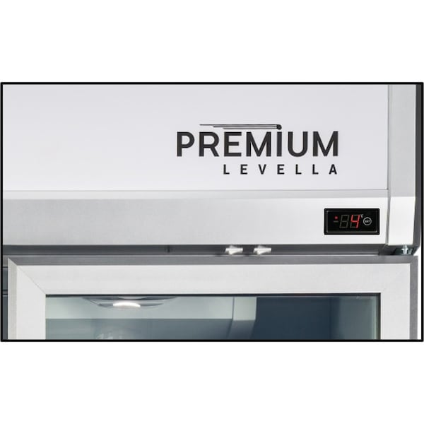 Premium Levella Premium Levella 18 cu. ft. Commercial Display Refrigerator Two Glass Door Merchandiser in Silver - PRN185DX
