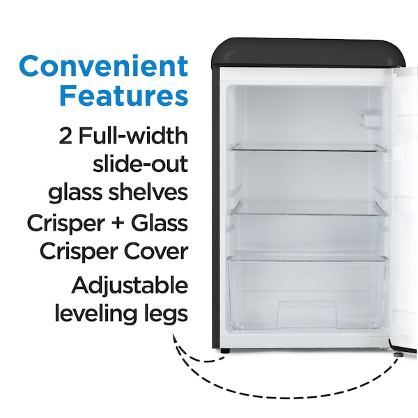 Commercial Cool Retro 4.4 cu. ft. Freestanding Mini Fridge - CCRR4ALB