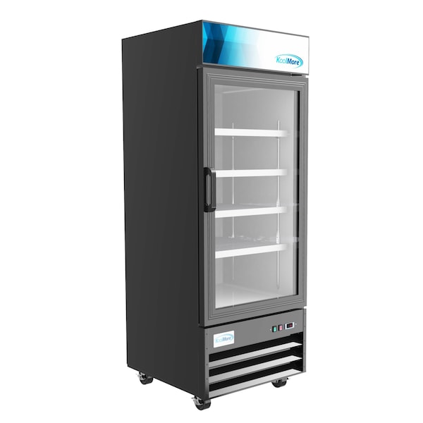 Koolmore 29" Commercial Glass 1 Door Display Refrigerator Merchandiser-Upright Beverage Cooler w\LED Lighting - MDR-1GD-23C