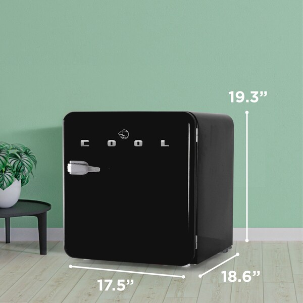 Commercial Cool Retro 1.6 cu. ft. Freestanding Mini Fridge with Freezer - CCRR16HB