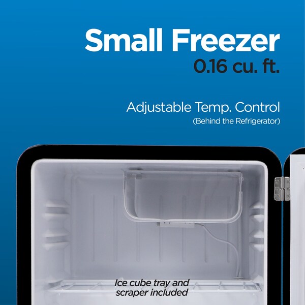 Commercial Cool Retro 1.6 cu. ft. Freestanding Mini Fridge with Freezer - CCRR16HB