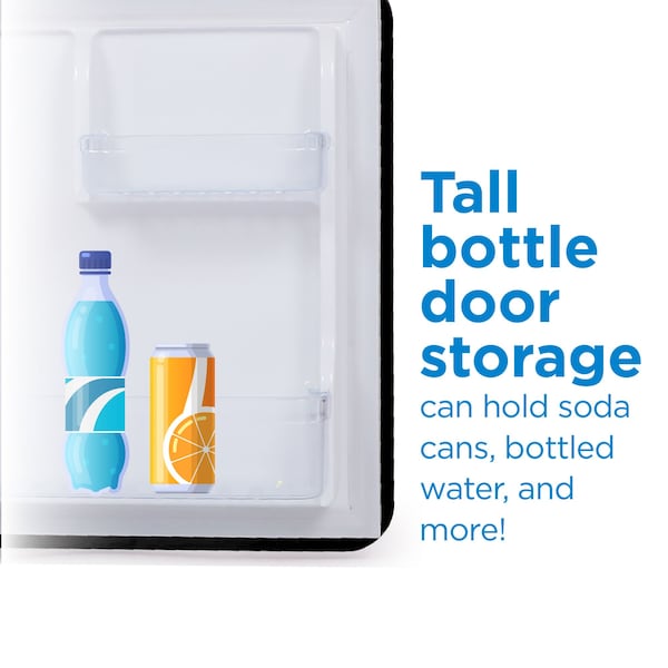 Commercial Cool Retro 1.6 cu. ft. Freestanding Mini Fridge with Freezer - CCRR16HB
