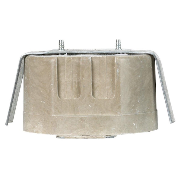 Light House Beauty 2.25 in. 1 Gang Outlet Fiberglass Round Box, Beige - LI1679873