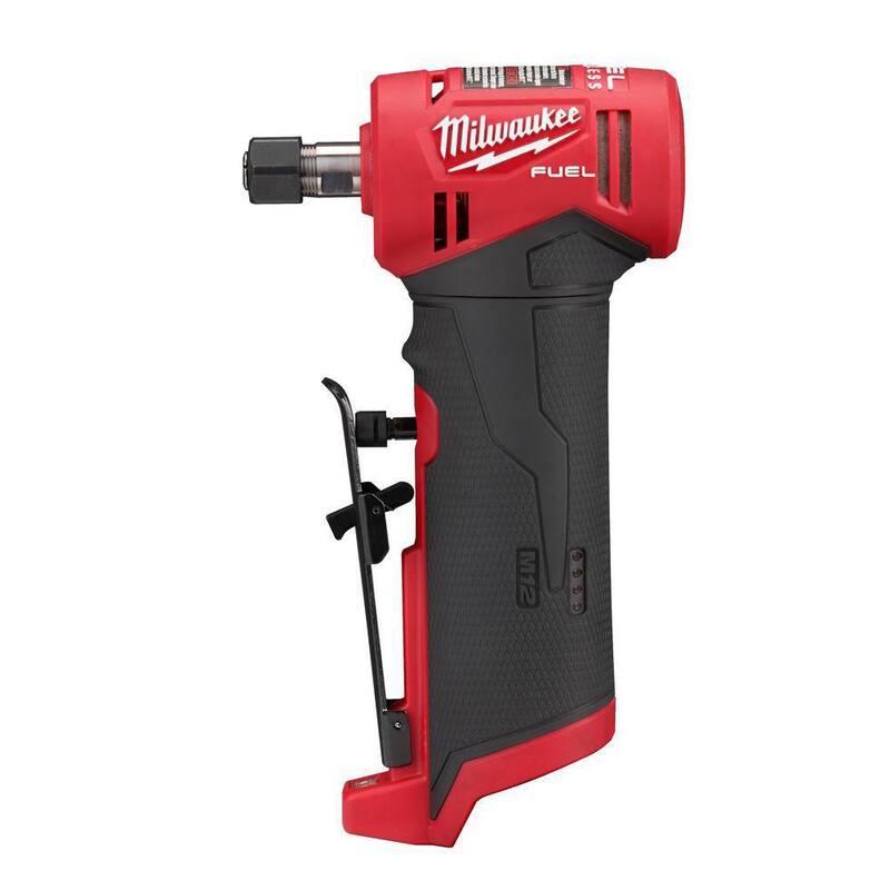 Esmeriladora recta angular inalámbrica Milwaukee M12 FUEL de 12V de iones de litio sin escobillas de 1/4 de pulgada con paquete de baterías XC de 4.0 Ah y kit de inicio - 2485-20-48-59-2440.