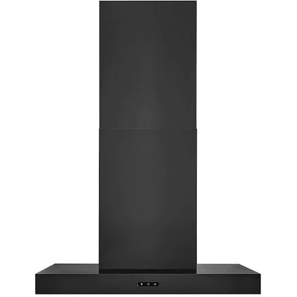 Almo Elite EW43 Series 36-Inch Black Stainless Steel Convertible T-Style Chimney Range Hood - EW4336BLS