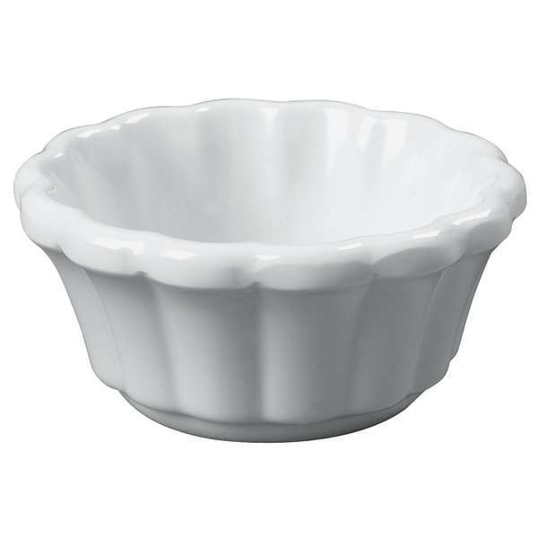 Carlisle Foodservice Scalloped Ramekin, 1.6 oz., White, PK48 - 43942GR02