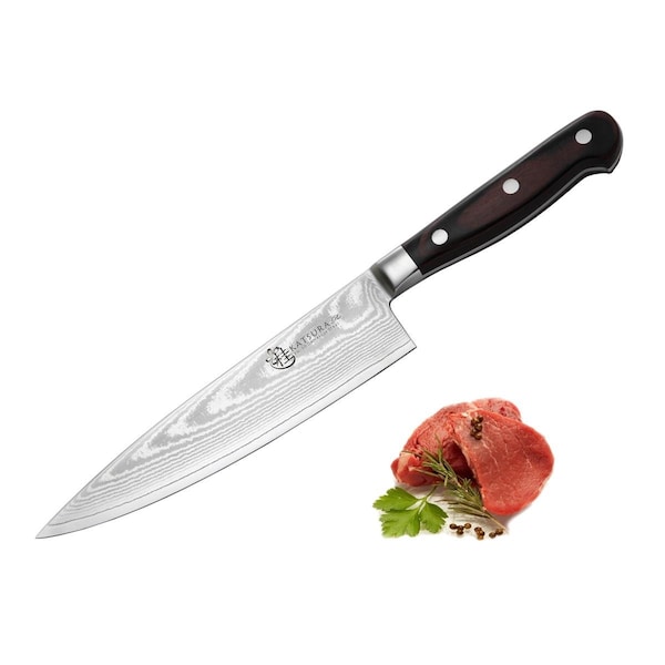 Katsura Cutlery 8 in. Japanese 67 Layers Damascus VG-10 Steel Chef Knife - KGD5P