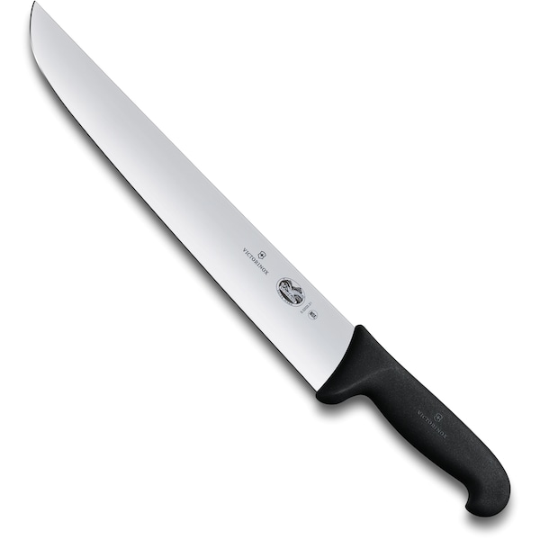 Swiss Army Brands 40558 Kitchen Fibrox Pro Black Slicing - Straight, 12In Churrasco Blade, 2In Width At Handle - VIC-5.5203.31