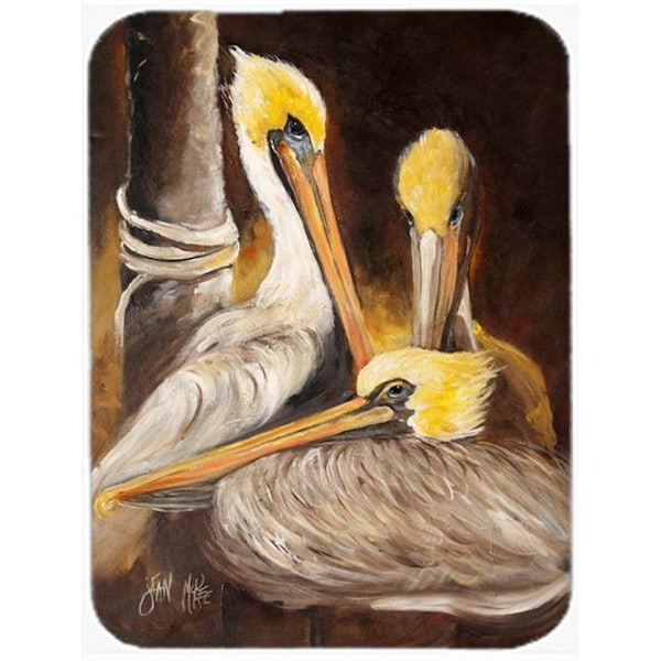 Carolines Treasures Carolines Treasures JMK1146LCB Brown Pelicans Glass Cutting Board; Large - JMK1146LCB