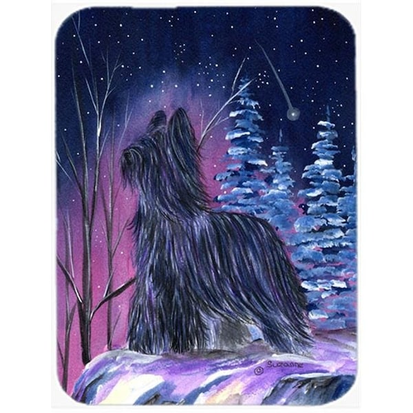 Carolines Treasures Carolines Treasures SS8366LCB Starry Night Briard Glass Cutting Board; Large - SS8366LCB