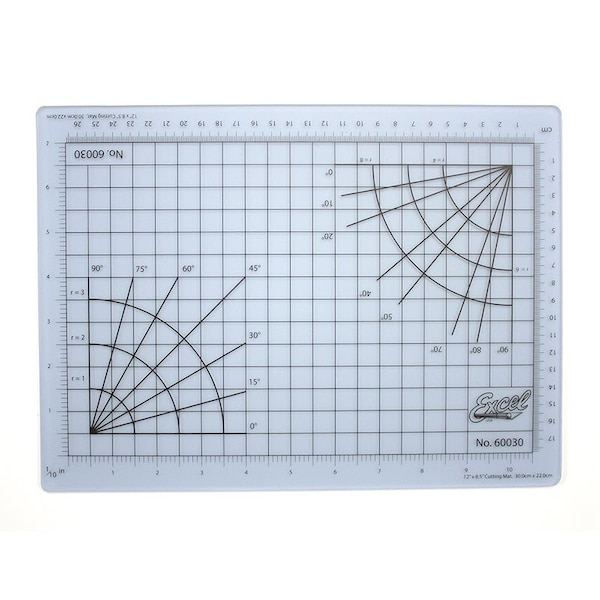 Excel Blades 8 1/2 in. x 12 in. Self Healing Cutting Mat with Measurement Grid - 60002IND