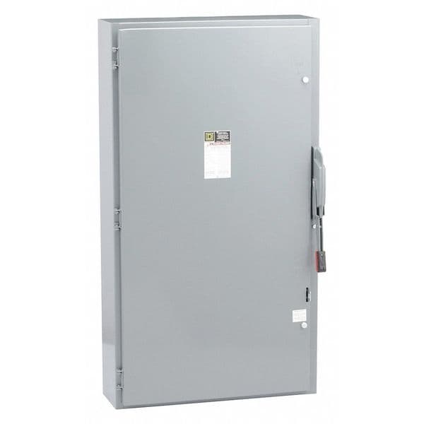 Interruptor de seguridad con fusible Square D, servicio pesado, 600V CA, 3 polos, 400 A, NEMA 1 - H365