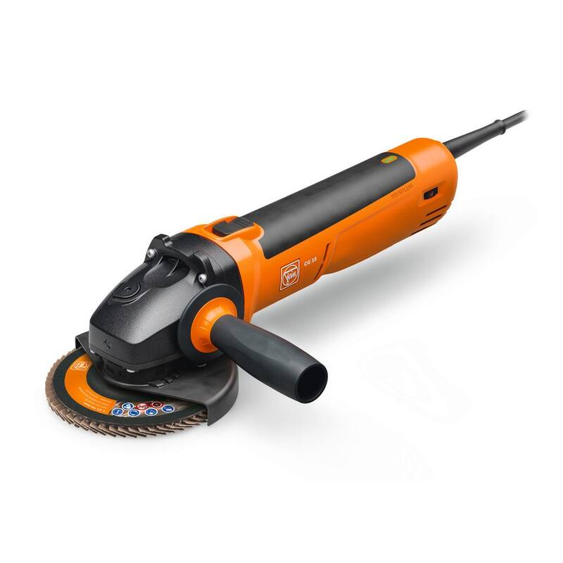 Amoladora angular compacta con cable 13 amperios de acero inoxidable FEIN CG 15-125 BLP de 5 pulgadas - 72228660120.