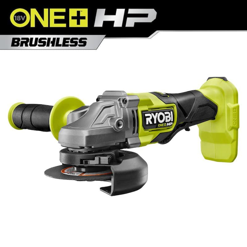 RYOBI ONE+ HP 18V Amoladora Angular Inalámbrica Brushless de 4-1/2 pulgadas (Herramienta sola) - PBLAG01B