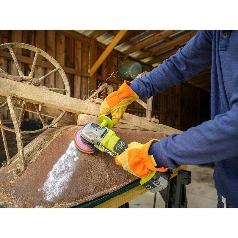 RYOBI ONE+ HP 18V Amoladora Angular Inalámbrica Brushless de 4-1/2 pulgadas (Herramienta sola) - PBLAG01B