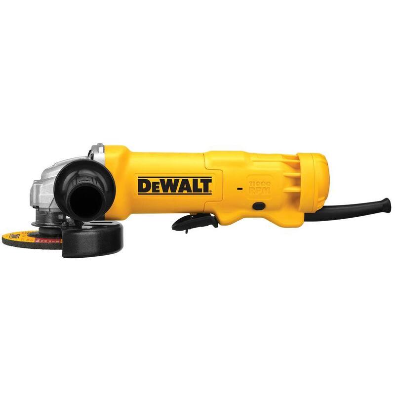 Amoladora angular pequeña con cable de 11 amperes DEWALT de 4.5 pulgadas - DWE402W