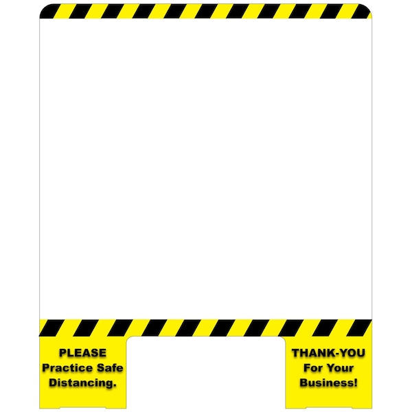 Vestil Cashier Guard 31x28 - 1/4" Polycarbonate 15x5 Slot - CG1-PB-CC-07