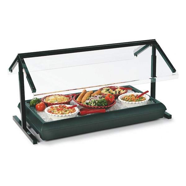 Carlisle Foodservice Adj. Double-Sided Sneeze Guard, 48", Blk - 972003