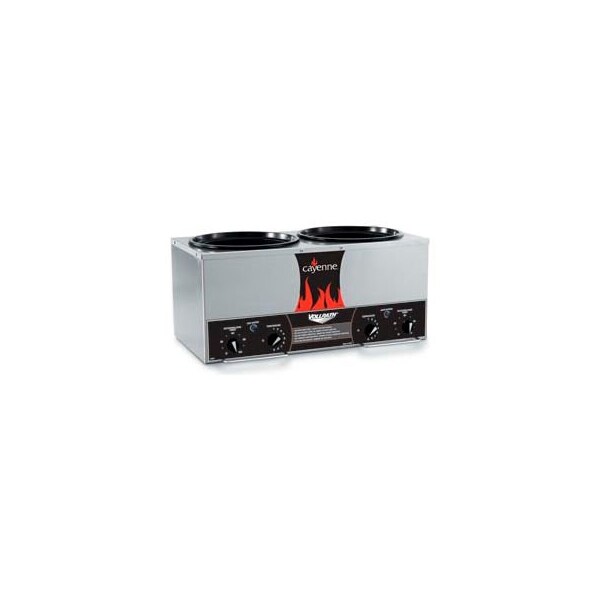 Vollrath Co VollrathÂ CayenneÂ - Twin Well 7 Qt. Rethermalizer W/ Package - 72029