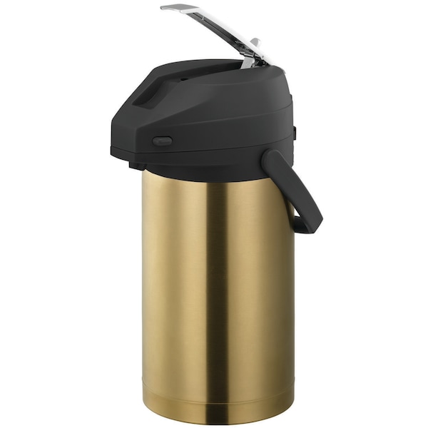 Service Ideas Airpot with Lever Lid, 3L Stainless Steel Lined, Vintage Gold - CTAL30BLVG