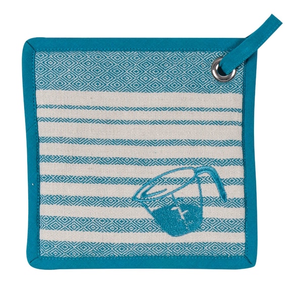 Kay Dee Teal Cotton Pot Holder - R3212