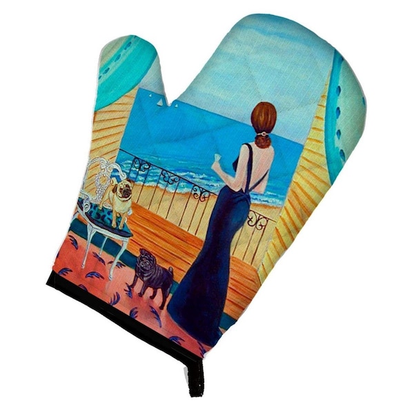 Carolines Treasures Lady with Her Pug Oven Mitt - 7133OVMT