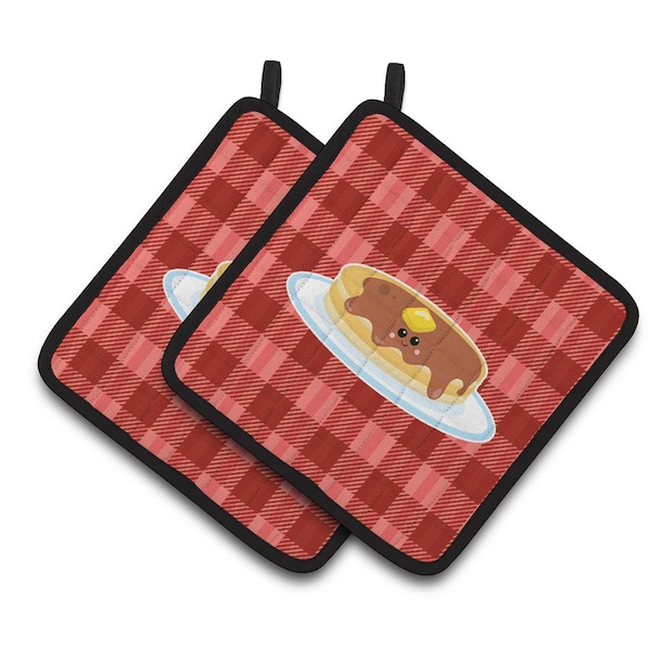 Carolines Treasures Pancake Face Pair of Pot Holders - BB7049PTHD