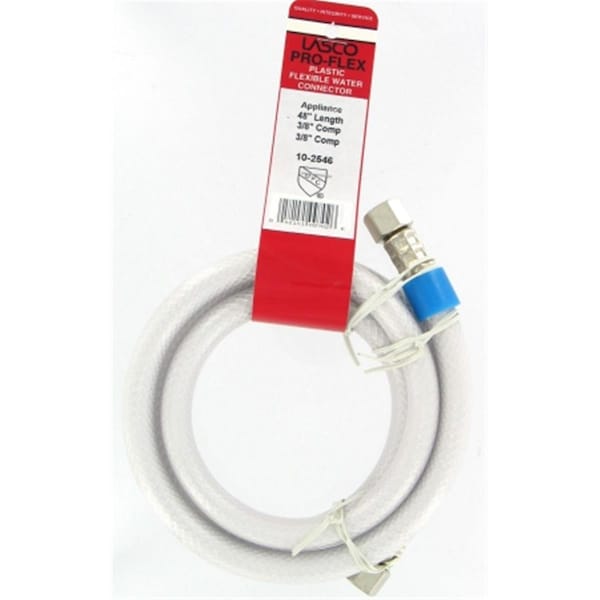 Larsen Supply Co .38 in. x .38 in. x 48 in. Plastic Supply Flex Hose Connector - 236222