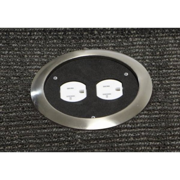 Southwire Stainless Round Carpet Flange, NOVAL Accessory, Stainless Steel - FBCF-SS