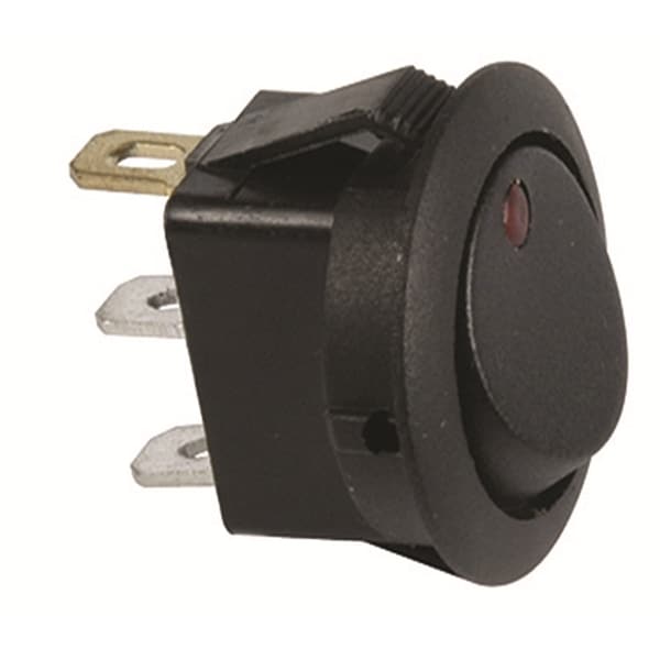 La Mejor Conexión 10 Amp 12V Amarillo Redondo Rocker - 2701-4J