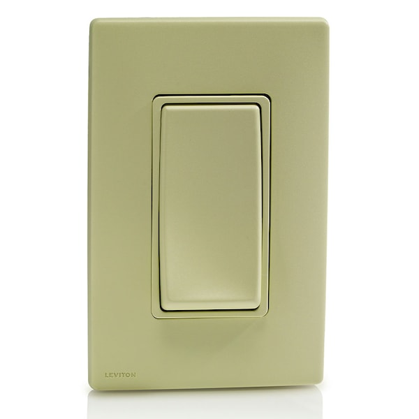 Interruptor de palanca Leviton RENU 15A de 3 vías color Prairie Sage - RE153-PS