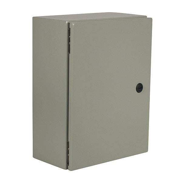 Wiegmann Carbon Steel Electrical Enclosures, 24 in H, 10 in D, 24 in W, NEMA 4, 12, Hinged - N412242410C