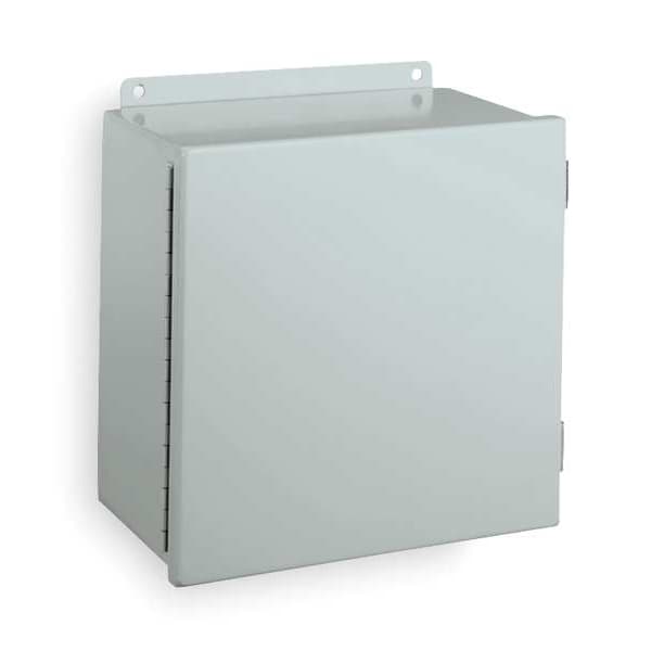 Wiegmann Carbon Steel Electrical Enclosures, 6 in H, 4 in D, 4 in W, NEMA 12, Hinged - B060404CH