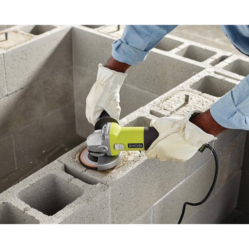 Amoladora angular con cable de 5.5 amperes y 4-1/2 pulgadas RYOBI - AG4031G