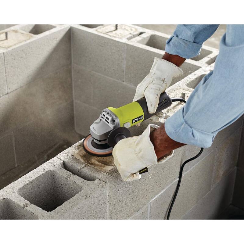 Amoladora angular con cable de 5.5 amperes y 4-1/2 pulgadas RYOBI - AG4031G