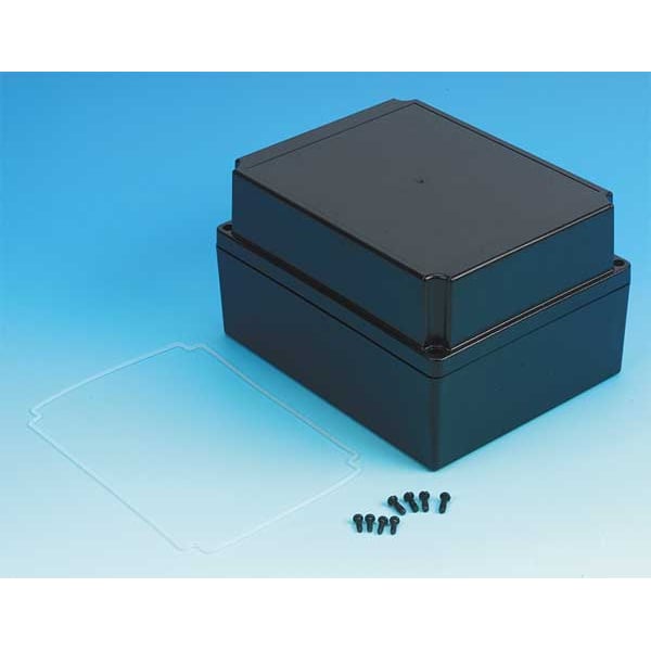 Box Enclosures Polycarbonate Electrical Enclosures, 7.32 in H, 4.33 in D, 5-3/4 in W, NEMA 4X - BEN-85PBK