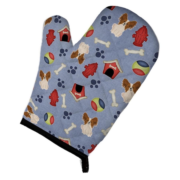 Carolines Treasures Dog House Collection Papillon Red and White Oven Mitt - BB2691OVMT
