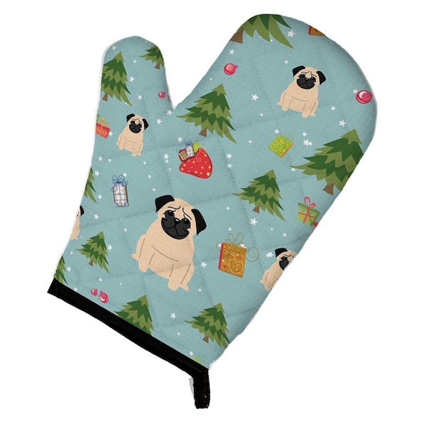 Carolines Treasures Christmas Pug Fawn Oven Mitt - BB4668OVMT