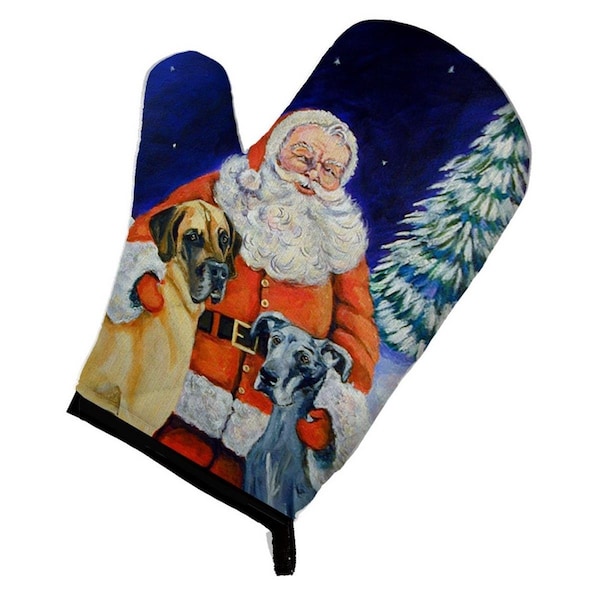 Carolines Treasures Santa Claus with Great Dane Oven Mitt - 7232OVMT