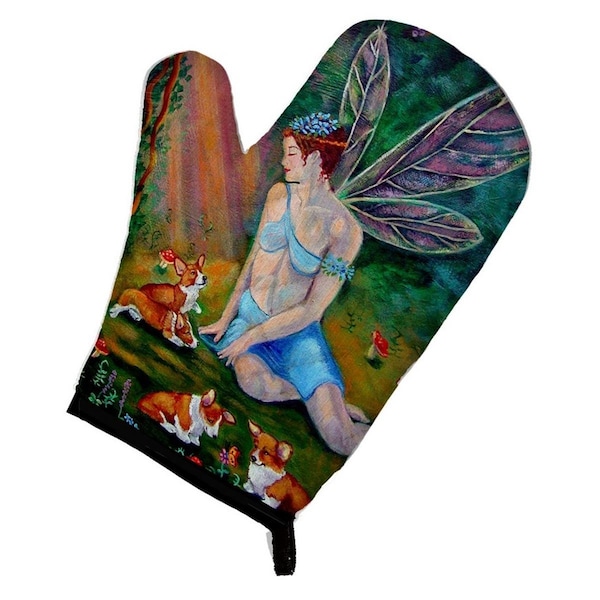 Carolines Treasures Fairy in the woods with Her Corgis Oven Mitt - 7295OVMT