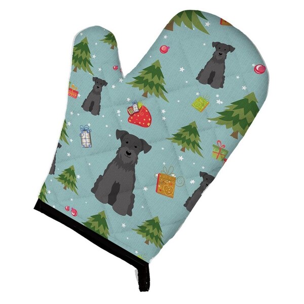 Carolines Treasures Christmas Miniature Schanuzer Black Oven Mitt - BB4711OVMT